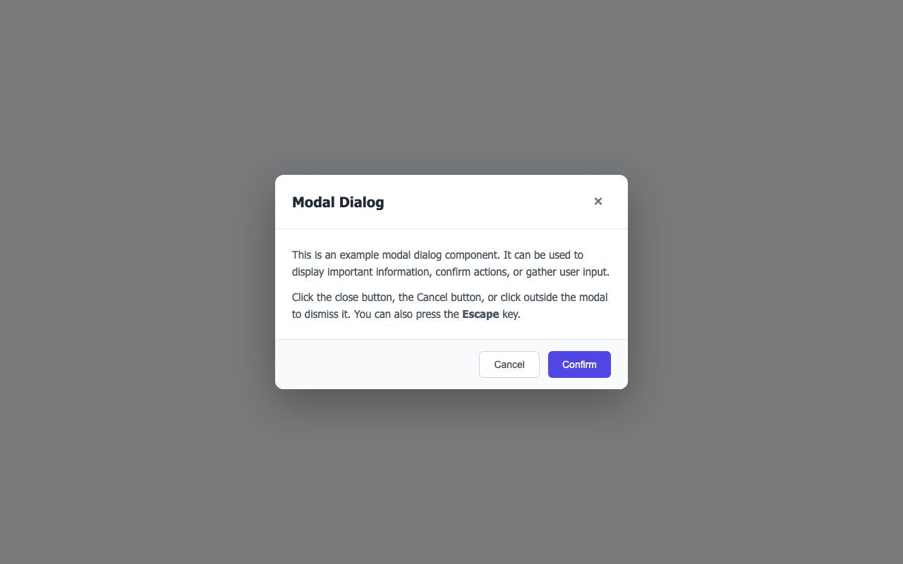 Screenshot sample 4 for modal-dialog / Claude Opus 4.6