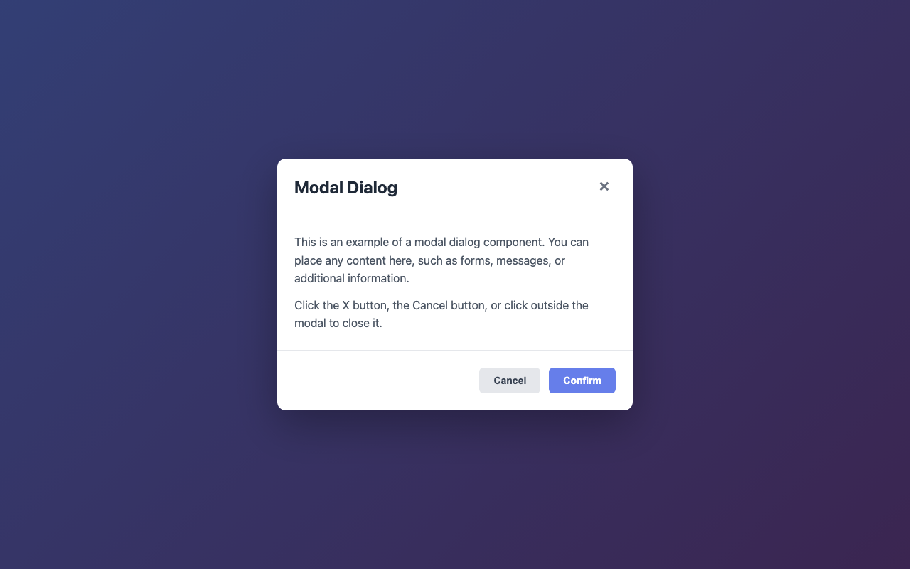 Screenshot sample 0 for modal-dialog / Claude Sonnet 4.5