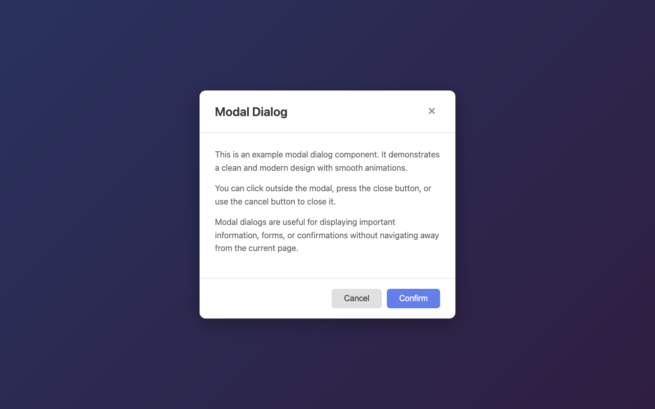 Screenshot sample 11 for modal-dialog / Claude Sonnet 4.5