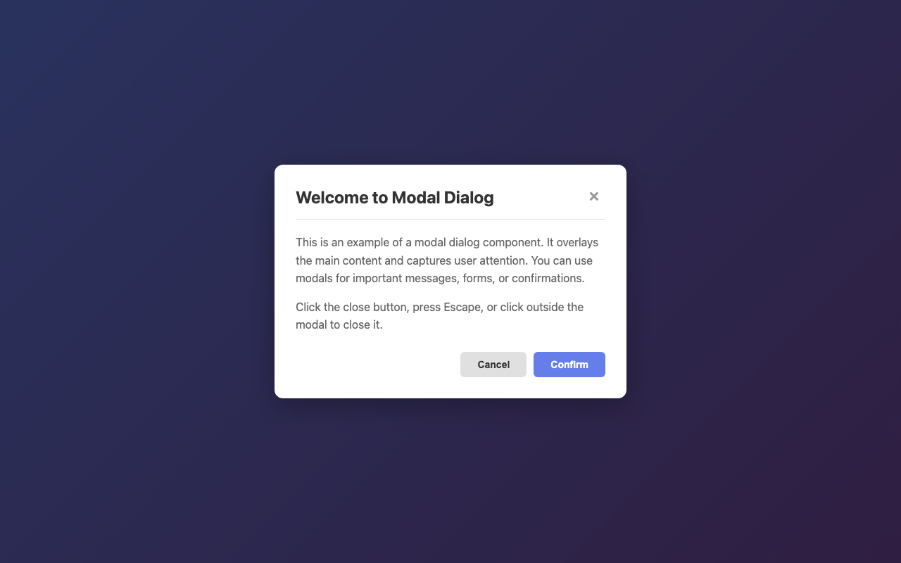 Screenshot sample 12 for modal-dialog / Claude Sonnet 4.5