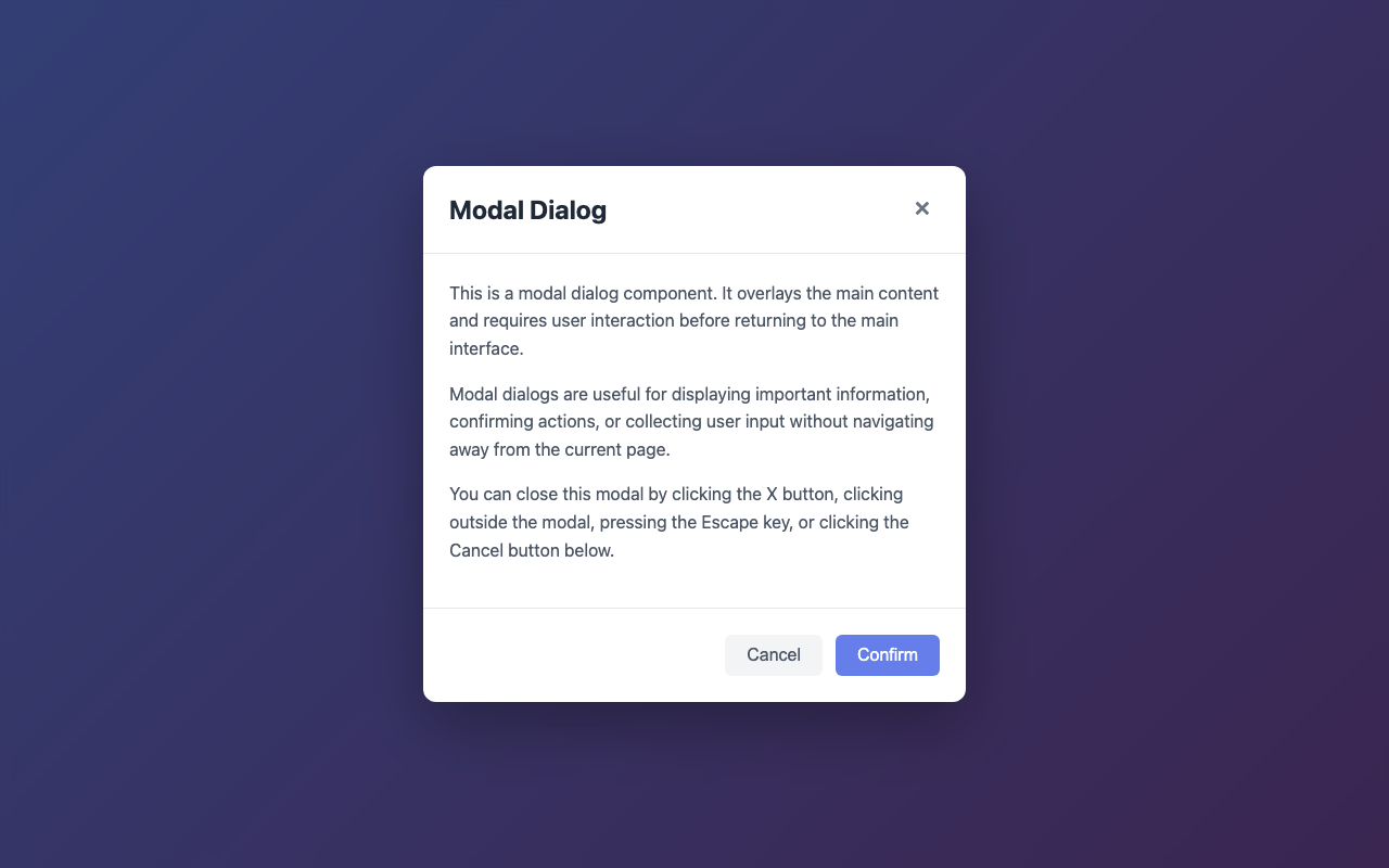 Screenshot sample 15 for modal-dialog / Claude Sonnet 4.5