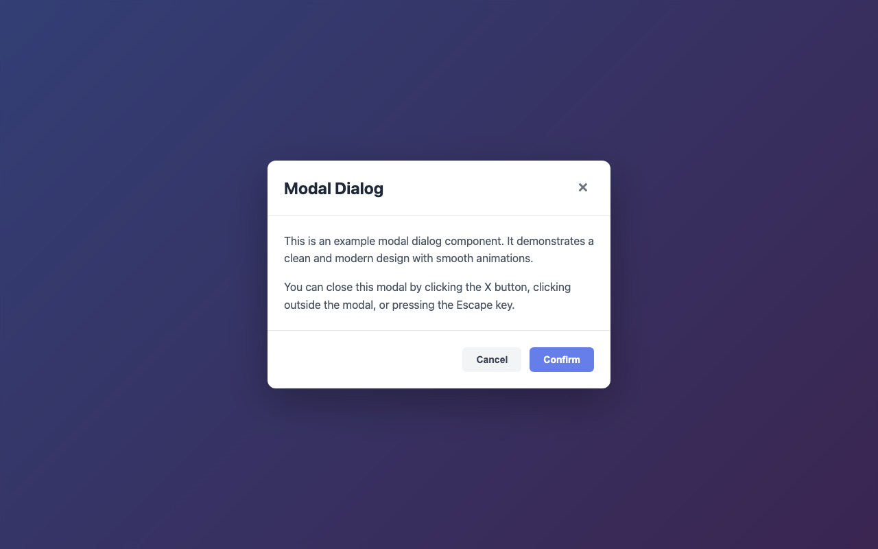 Screenshot sample 17 for modal-dialog / Claude Sonnet 4.5