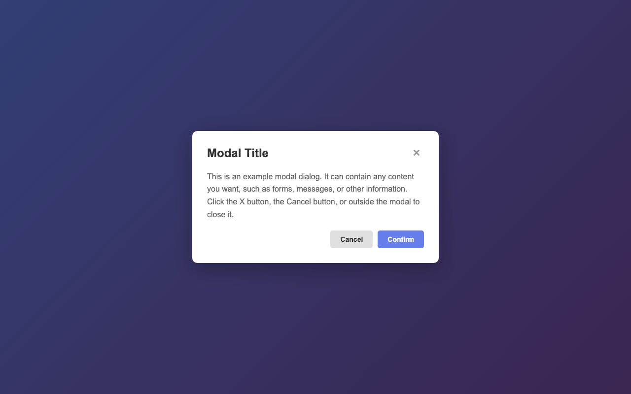 Screenshot sample 2 for modal-dialog / Claude Sonnet 4.5