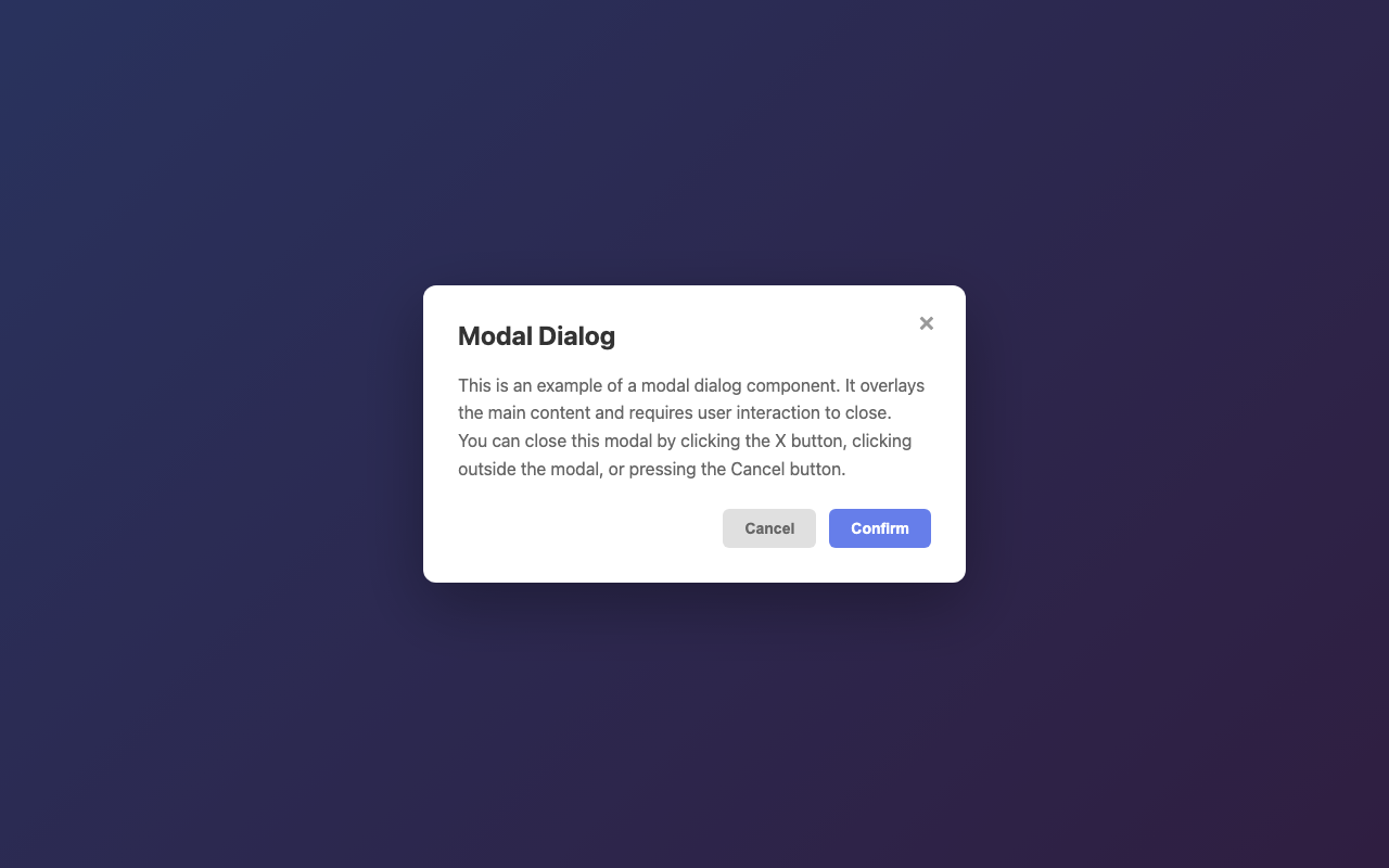 Screenshot sample 20 for modal-dialog / Claude Sonnet 4.5