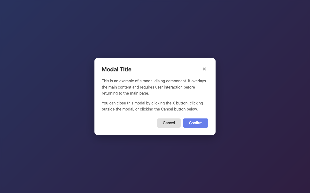 Screenshot sample 25 for modal-dialog / Claude Sonnet 4.5