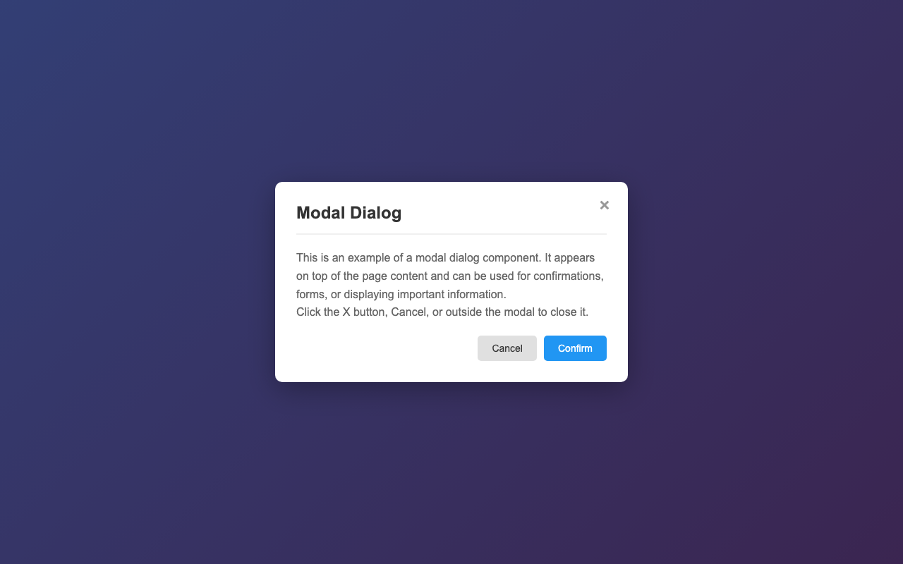 Screenshot sample 28 for modal-dialog / Claude Sonnet 4.5
