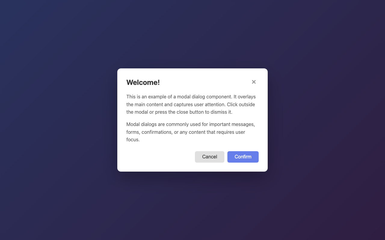 Screenshot sample 3 for modal-dialog / Claude Sonnet 4.5