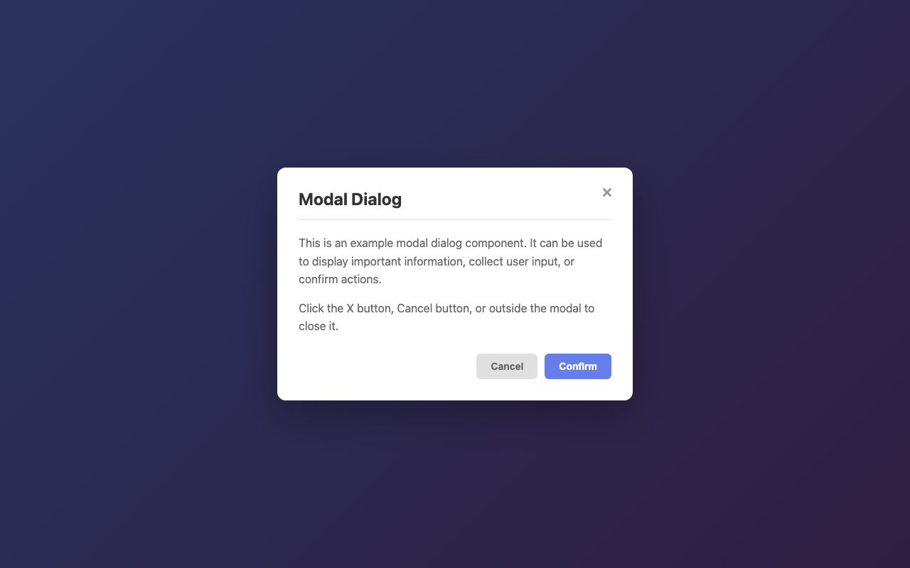 Screenshot sample 31 for modal-dialog / Claude Sonnet 4.5