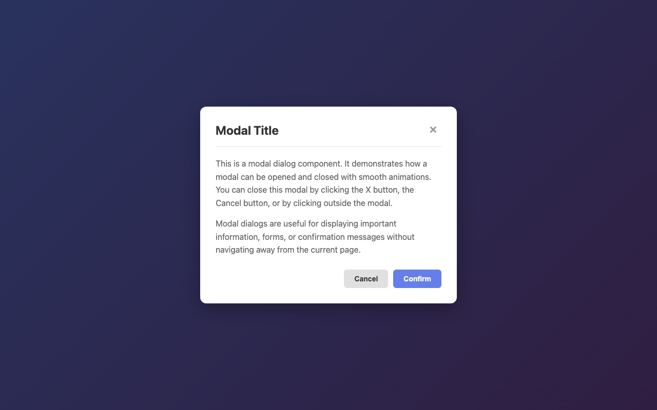 Screenshot sample 32 for modal-dialog / Claude Sonnet 4.5