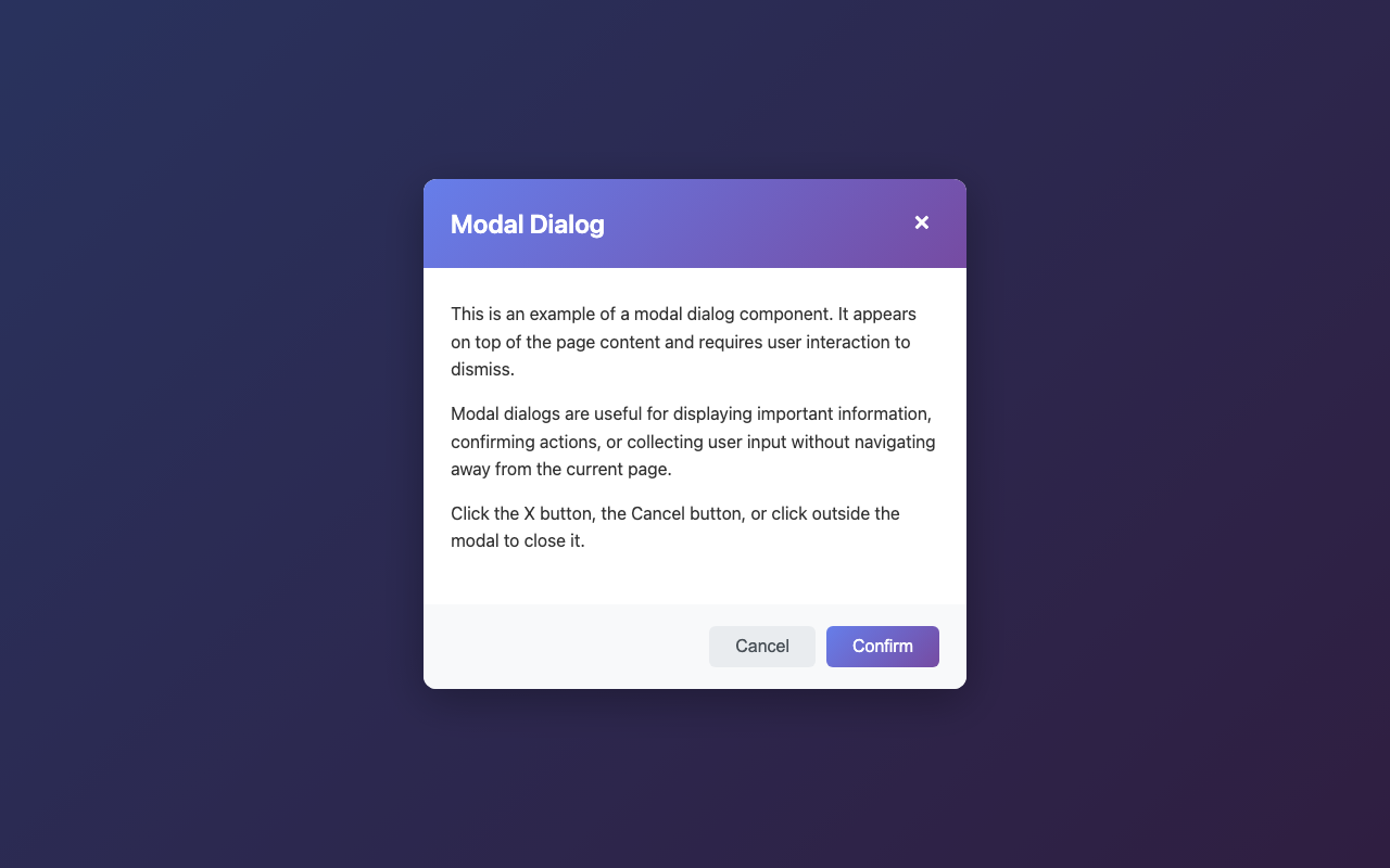 Screenshot sample 35 for modal-dialog / Claude Sonnet 4.5