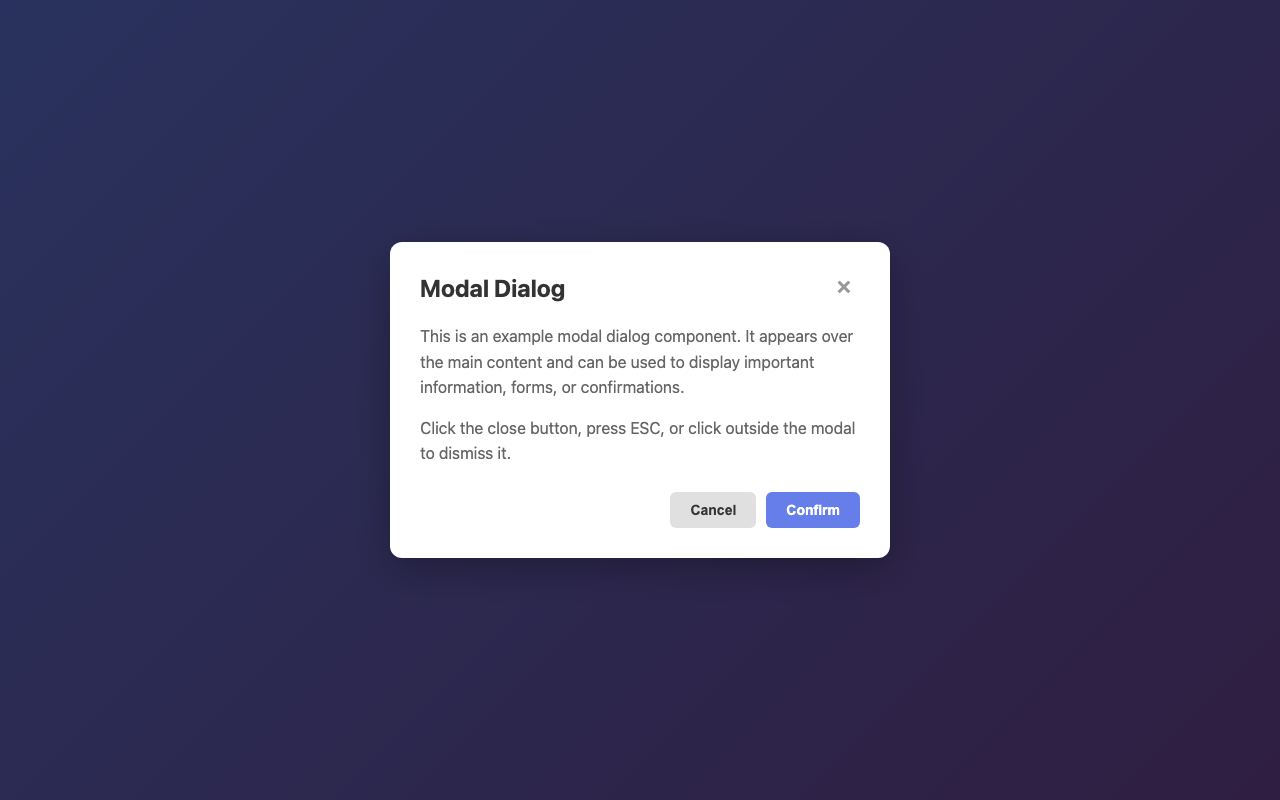 Screenshot sample 40 for modal-dialog / Claude Sonnet 4.5