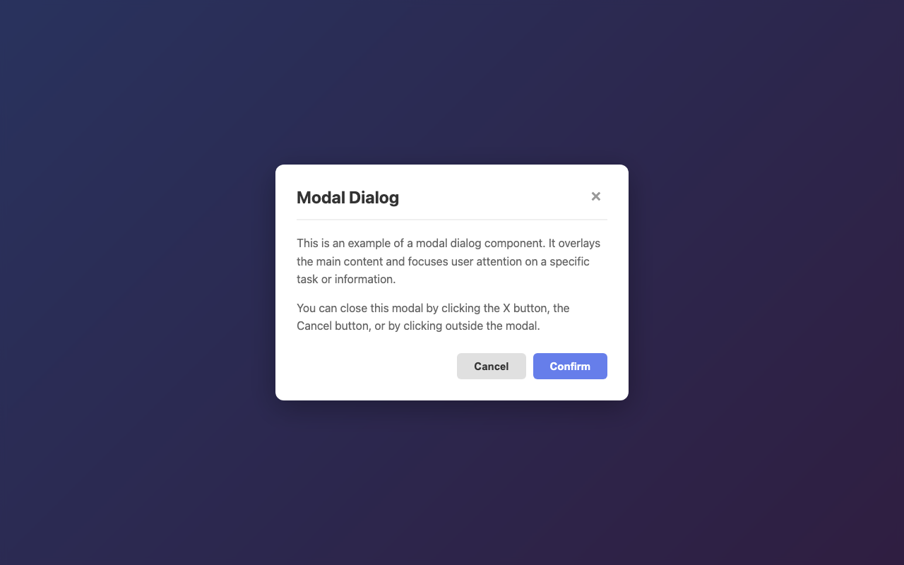 Screenshot sample 41 for modal-dialog / Claude Sonnet 4.5