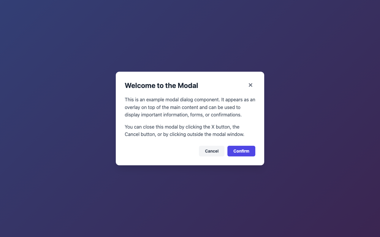 Screenshot sample 42 for modal-dialog / Claude Sonnet 4.5