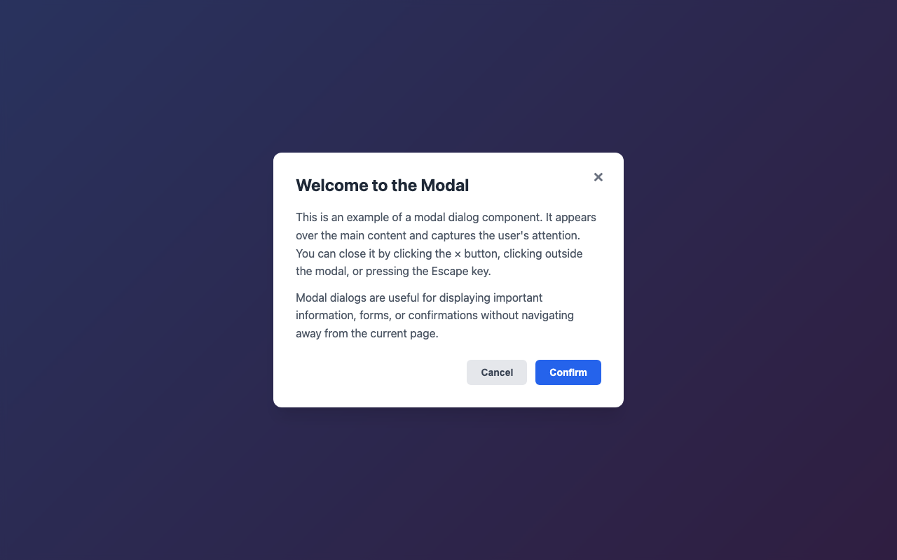 Screenshot sample 45 for modal-dialog / Claude Sonnet 4.5