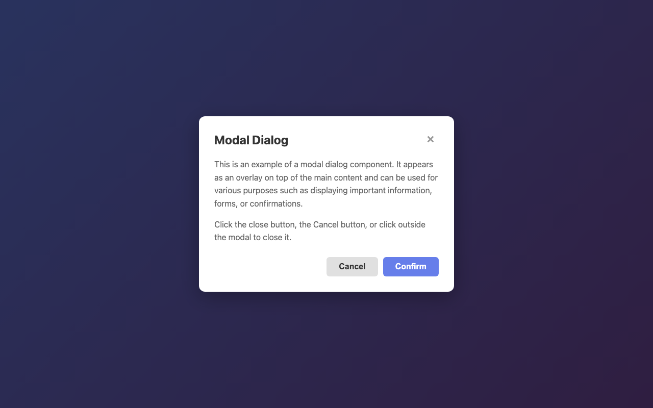 Screenshot sample 48 for modal-dialog / Claude Sonnet 4.5