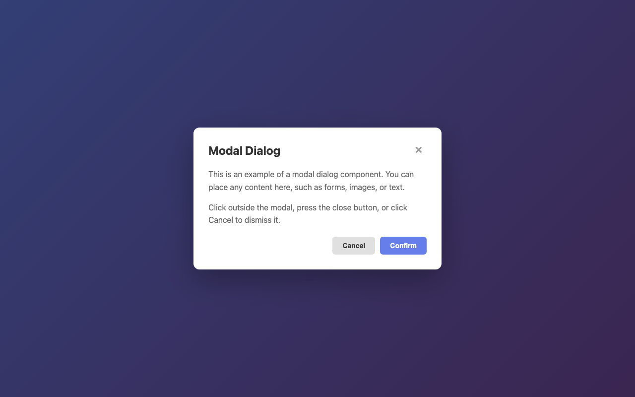 Screenshot sample 5 for modal-dialog / Claude Sonnet 4.5