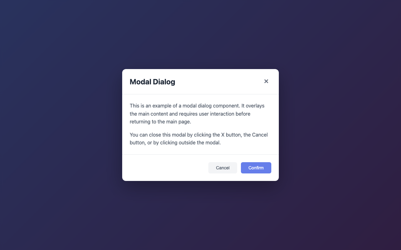Screenshot sample 52 for modal-dialog / Claude Sonnet 4.5