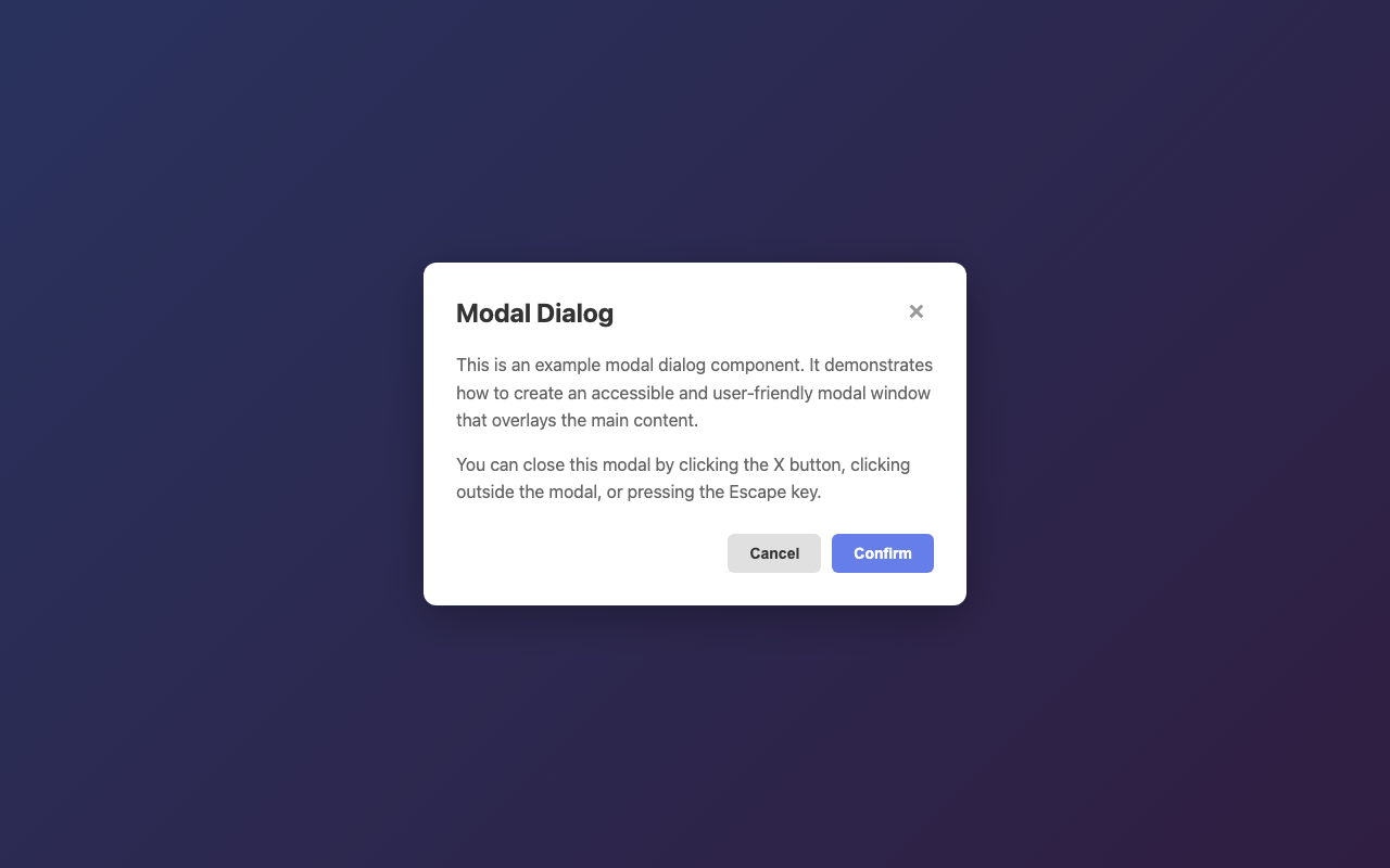 Screenshot sample 53 for modal-dialog / Claude Sonnet 4.5