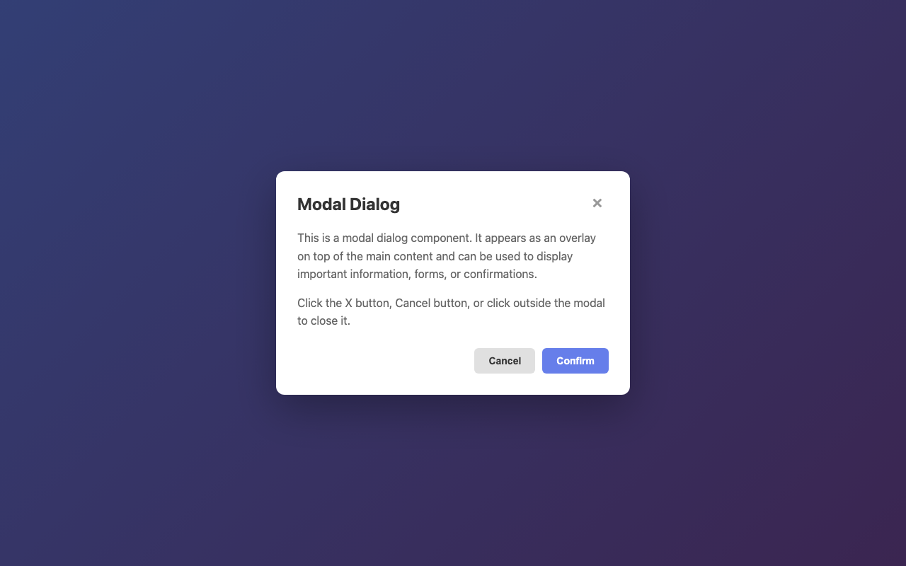 Screenshot sample 59 for modal-dialog / Claude Sonnet 4.5