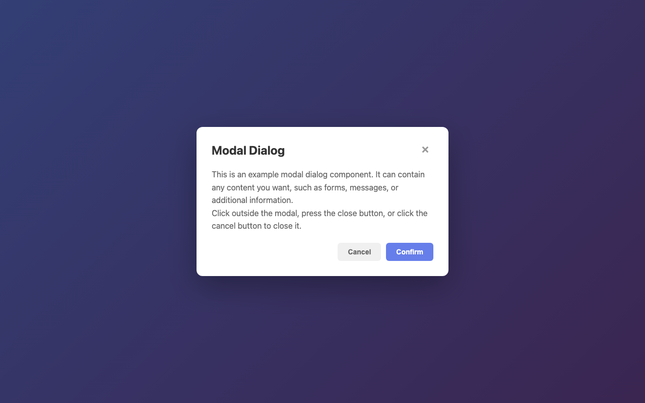 Screenshot sample 60 for modal-dialog / Claude Sonnet 4.5