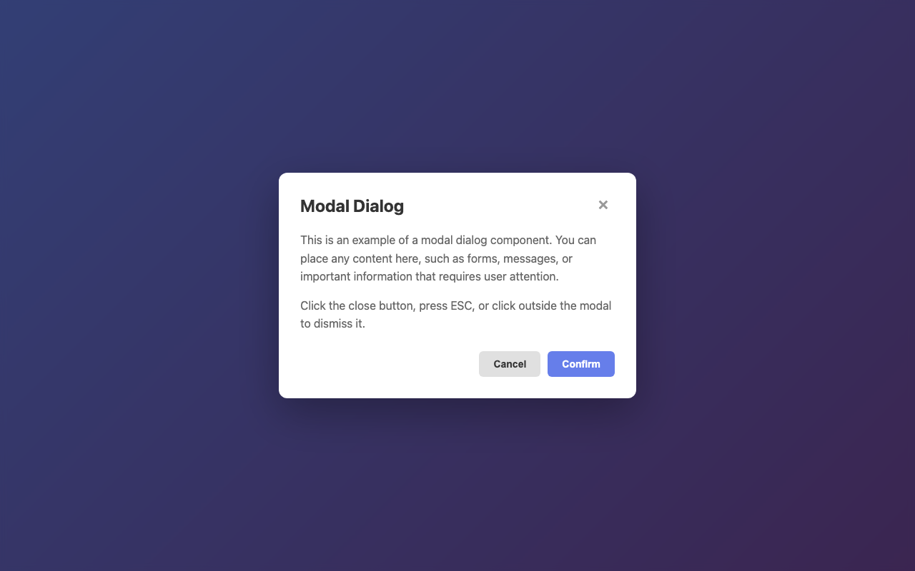 Screenshot sample 61 for modal-dialog / Claude Sonnet 4.5