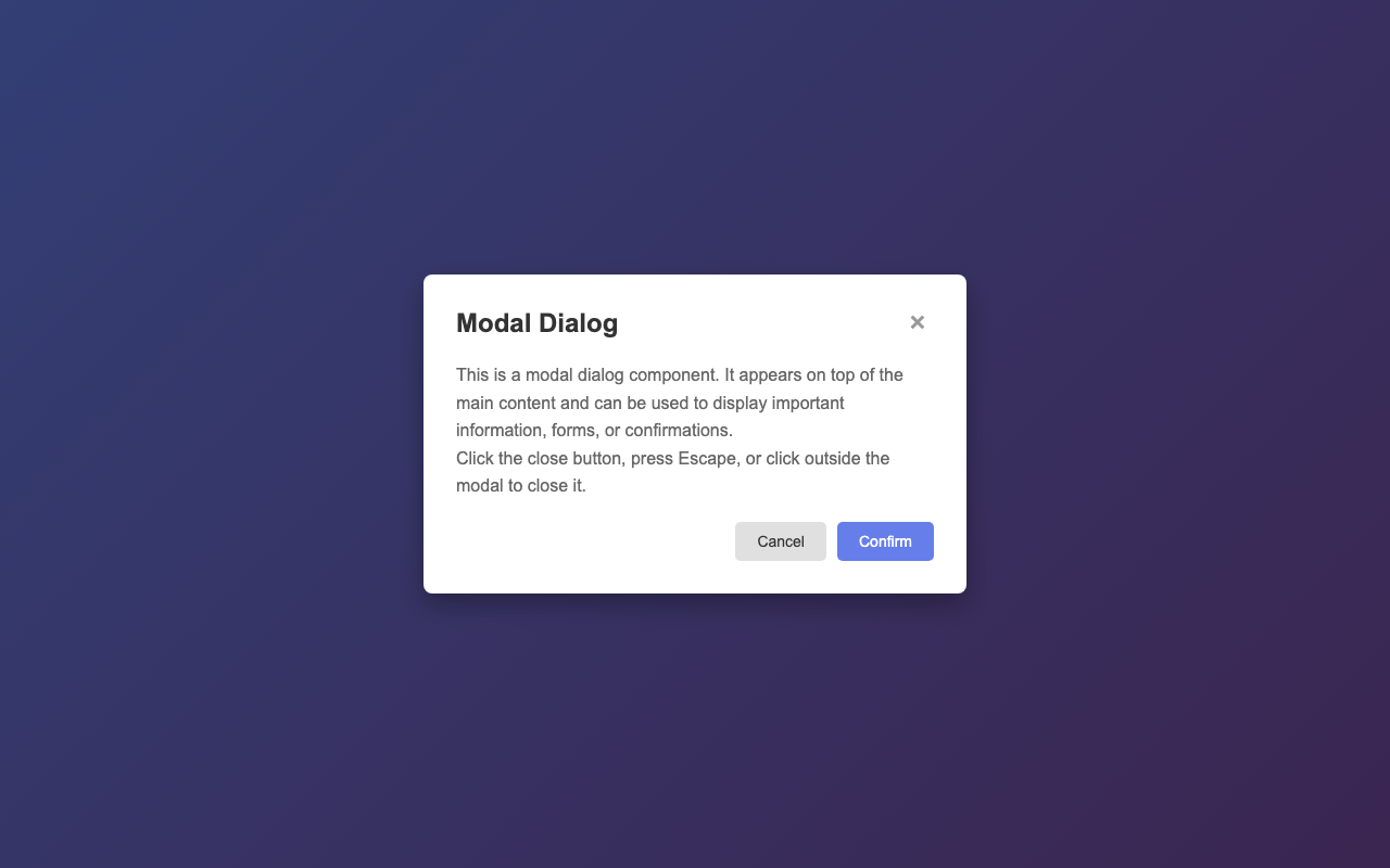 Screenshot sample 65 for modal-dialog / Claude Sonnet 4.5