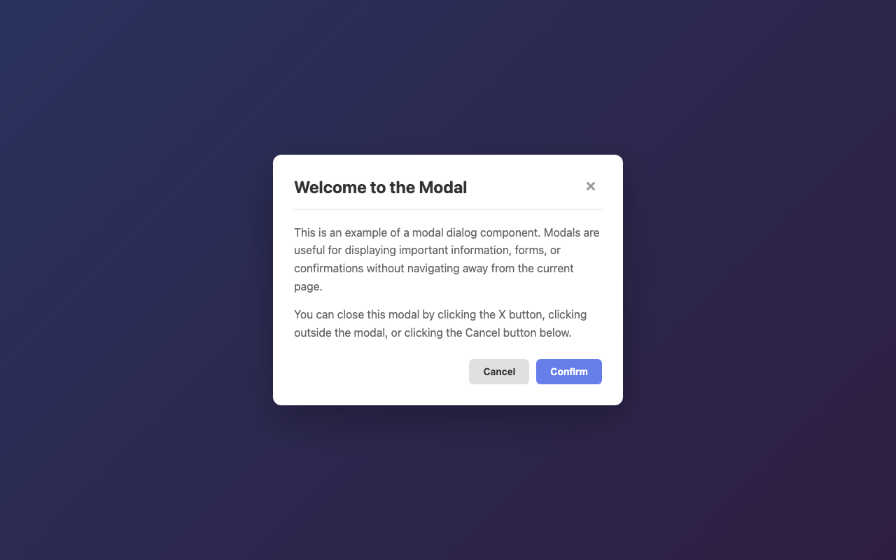 Screenshot sample 7 for modal-dialog / Claude Sonnet 4.5