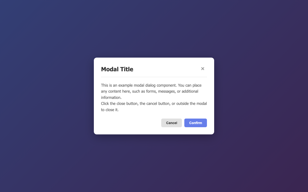 Screenshot sample 73 for modal-dialog / Claude Sonnet 4.5