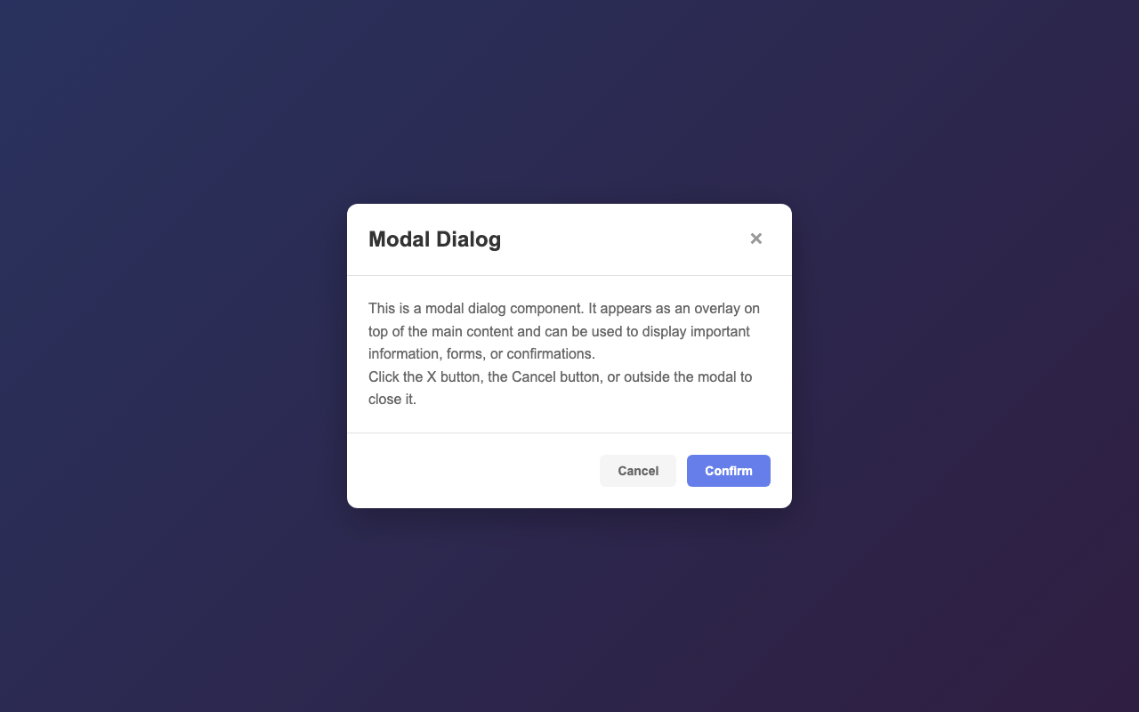 Screenshot sample 79 for modal-dialog / Claude Sonnet 4.5
