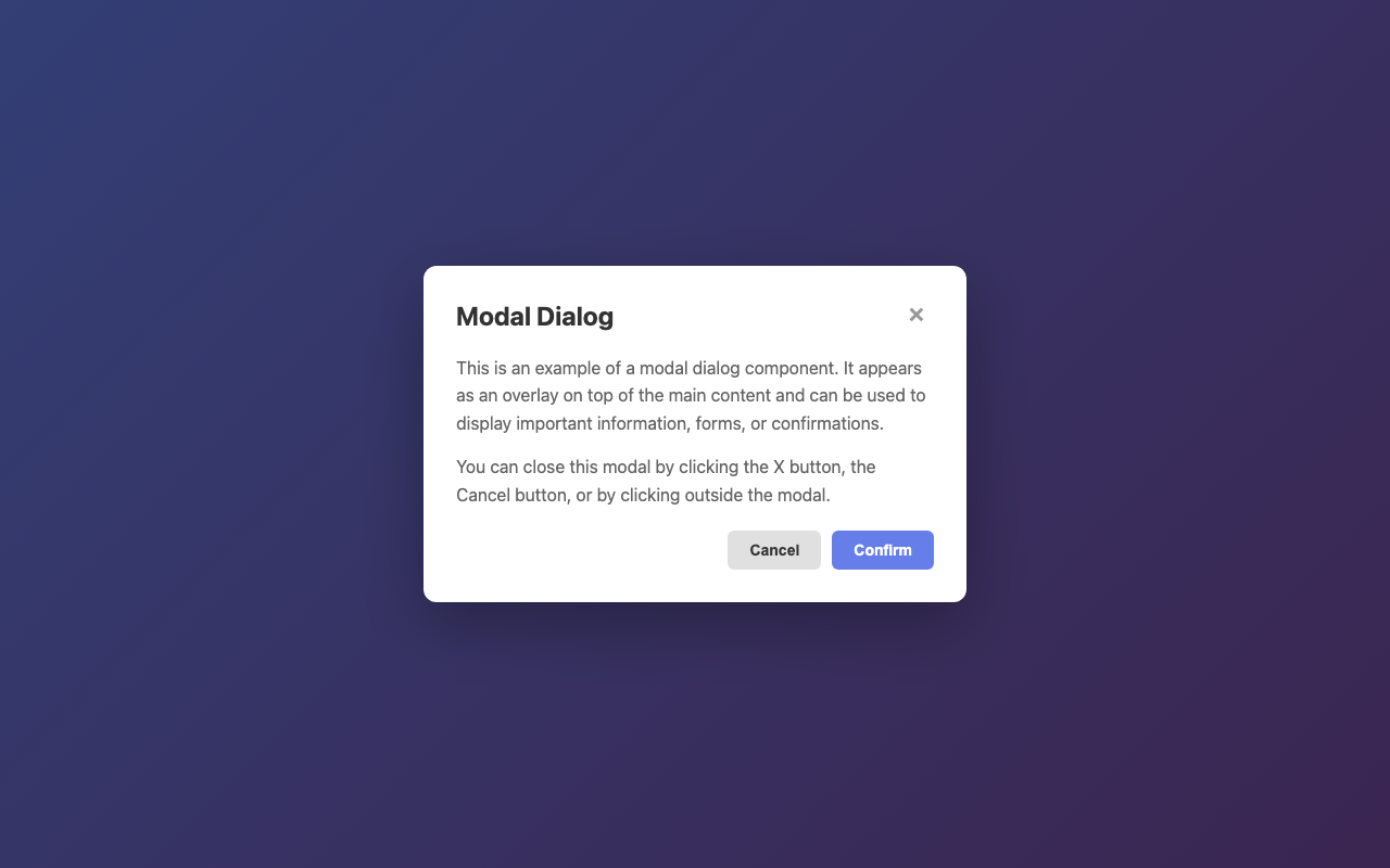 Screenshot sample 91 for modal-dialog / Claude Sonnet 4.5