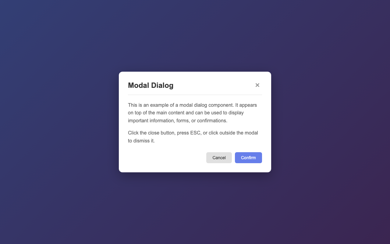 Screenshot sample 96 for modal-dialog / Claude Sonnet 4.5