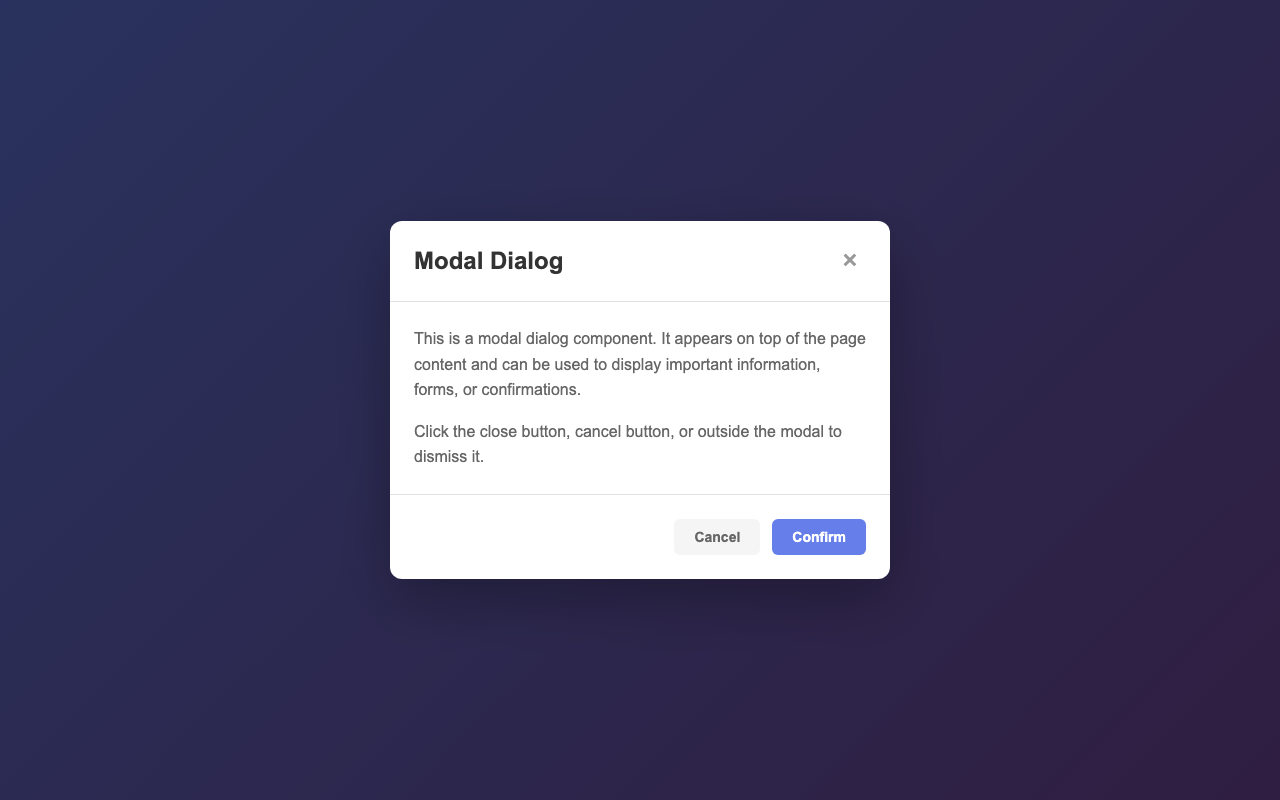 Screenshot sample 97 for modal-dialog / Claude Sonnet 4.5