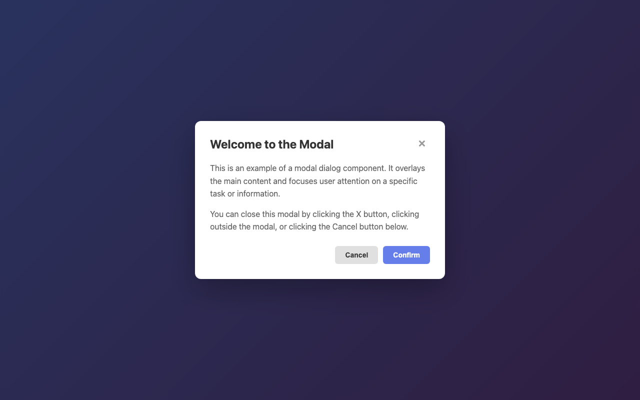 Screenshot sample 99 for modal-dialog / Claude Sonnet 4.5