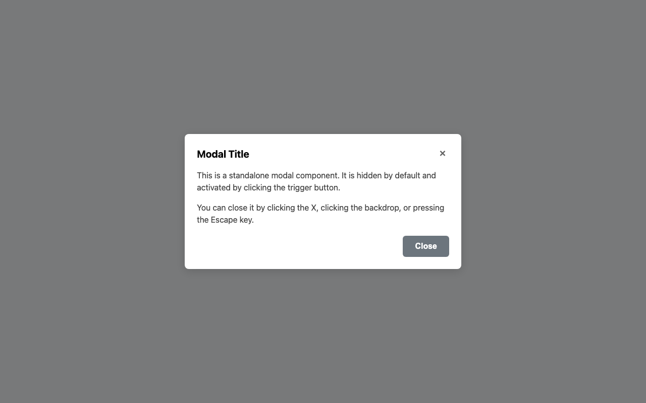 Screenshot sample 6 for modal-dialog / Gemini 3 Flash Preview