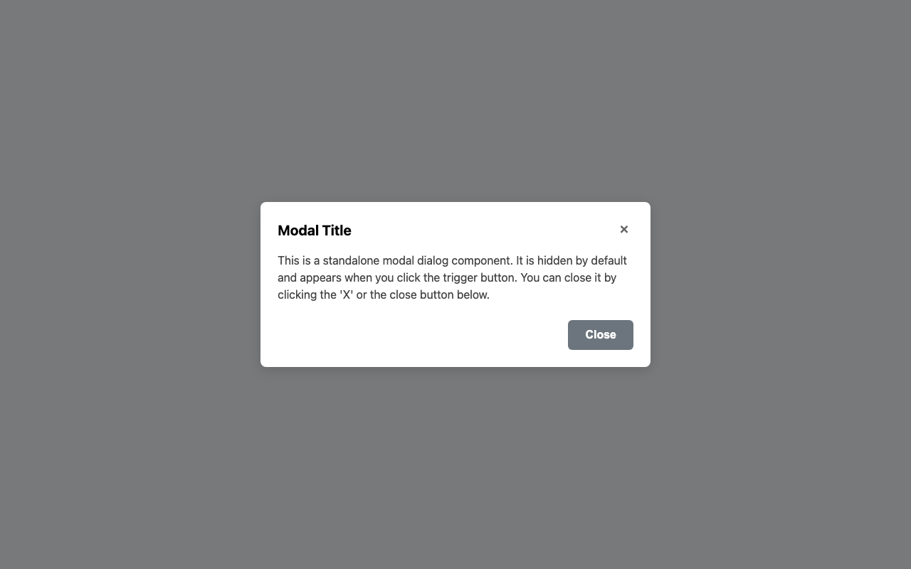 Screenshot sample 9 for modal-dialog / Gemini 3 Flash Preview
