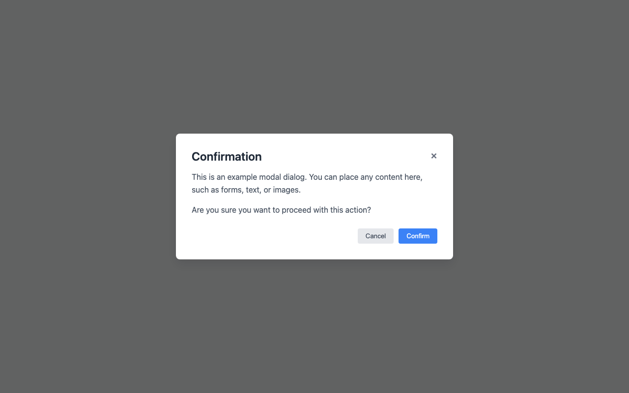 Screenshot sample 12 for modal-dialog / Gemini 3 Pro Preview