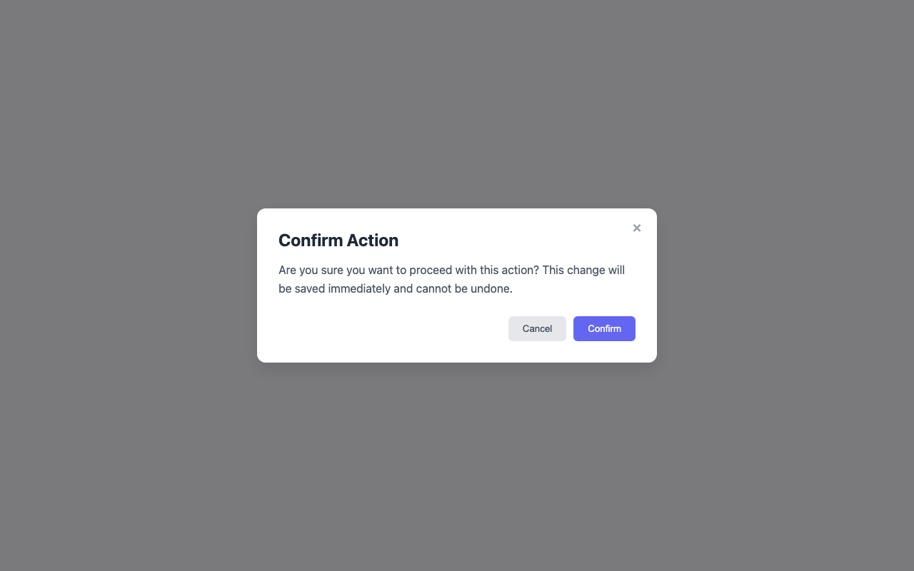 Screenshot sample 20 for modal-dialog / Gemini 3 Pro Preview