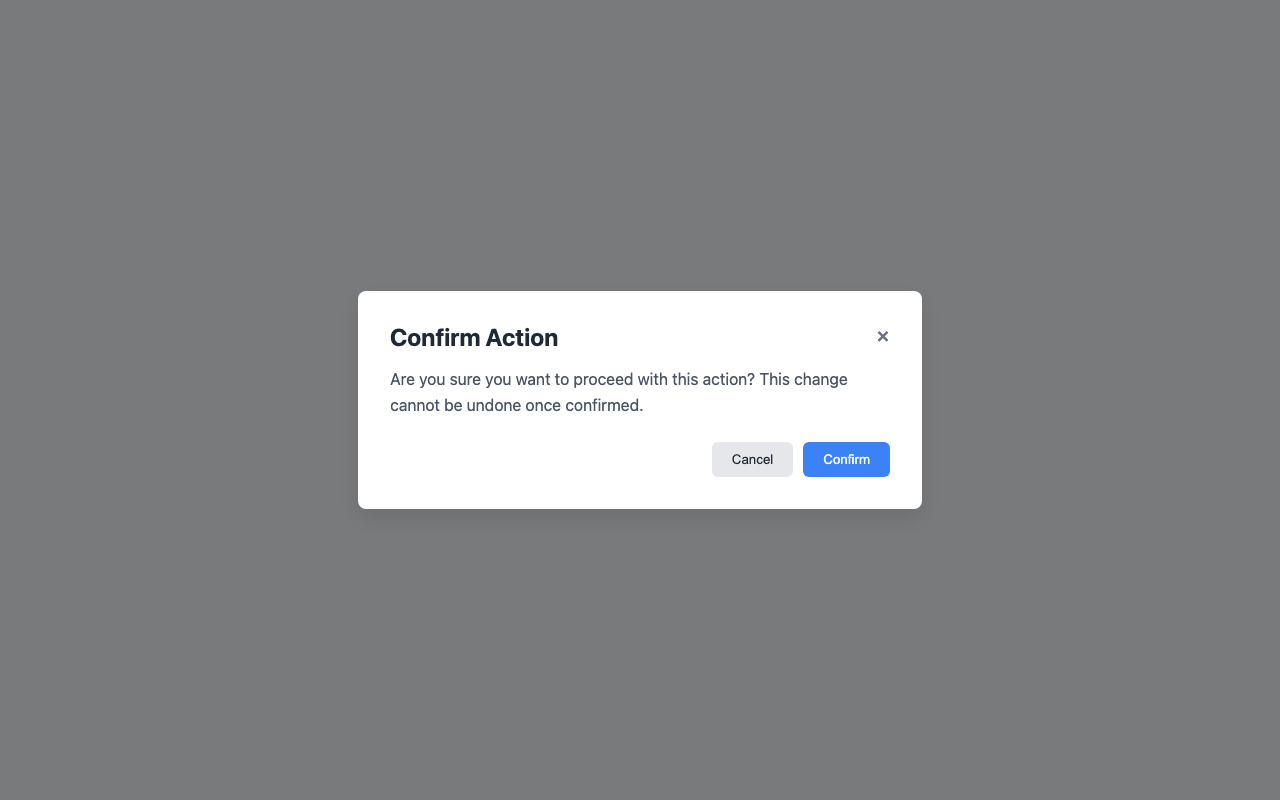 Screenshot sample 3 for modal-dialog / Gemini 3 Pro Preview