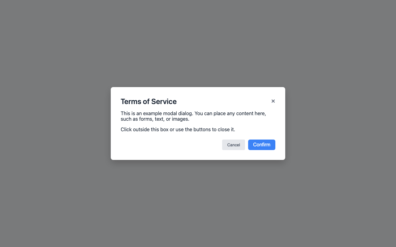 Screenshot sample 5 for modal-dialog / Gemini 3 Pro Preview