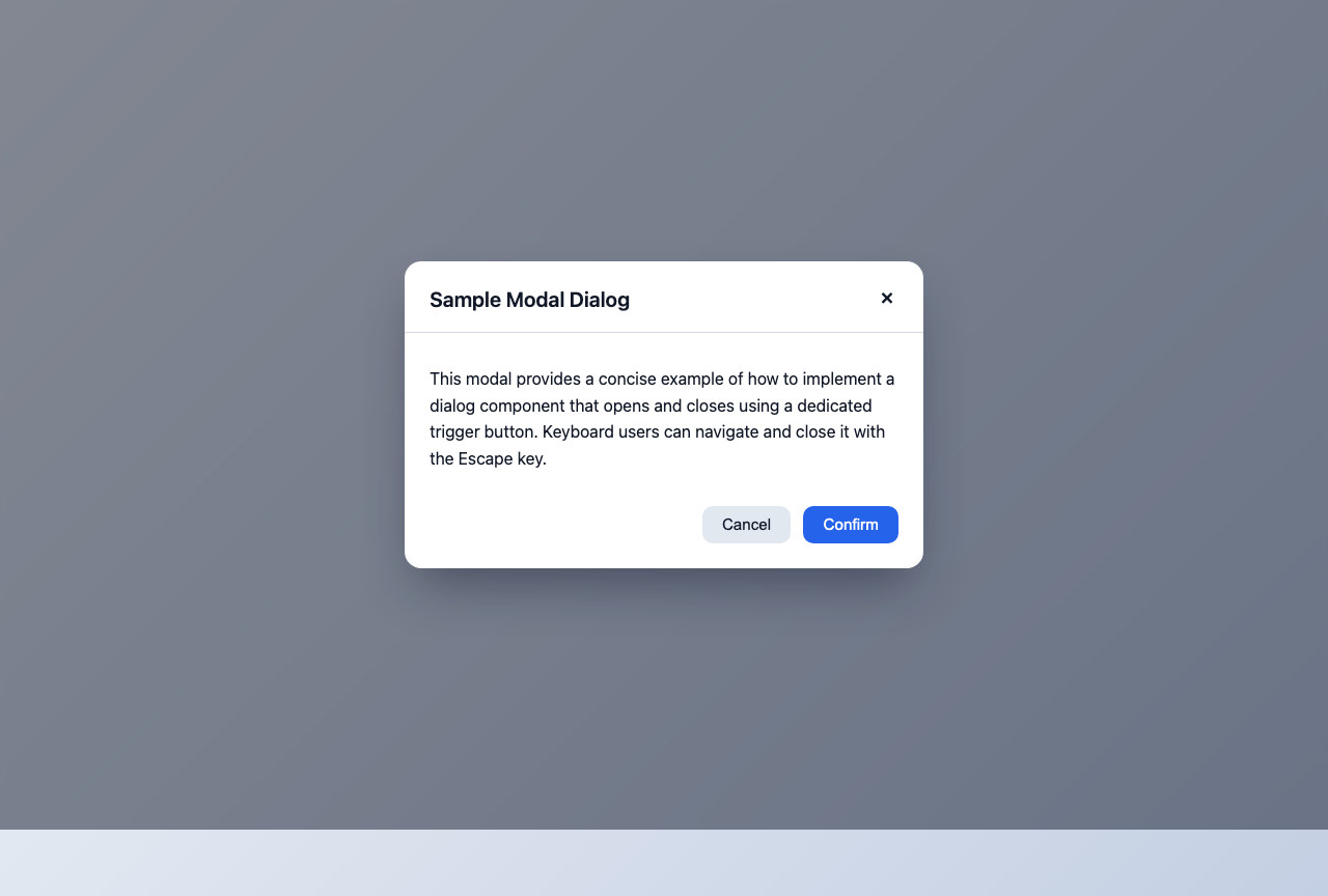 Screenshot sample 23 for modal-dialog / GPT-5 Codex