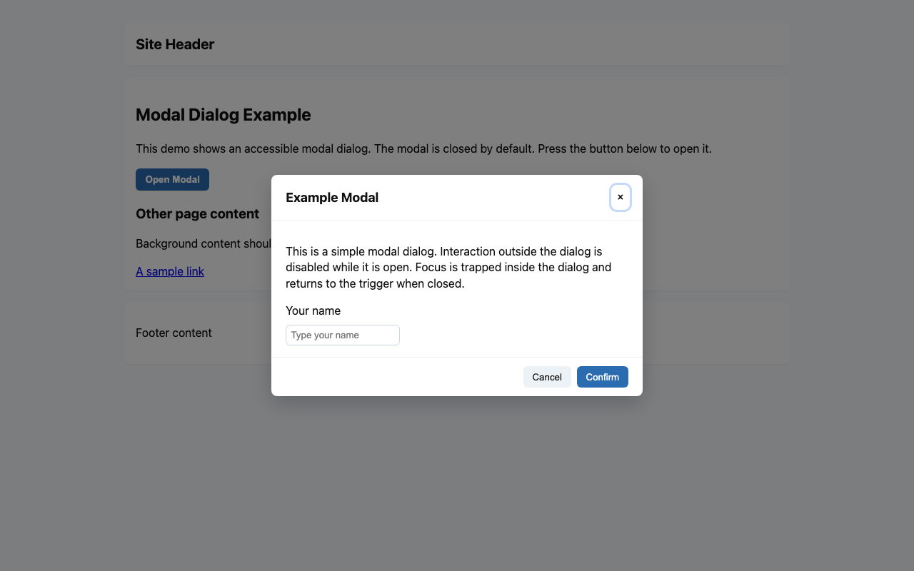 Screenshot sample 0 for modal-dialog / GPT-5 Mini