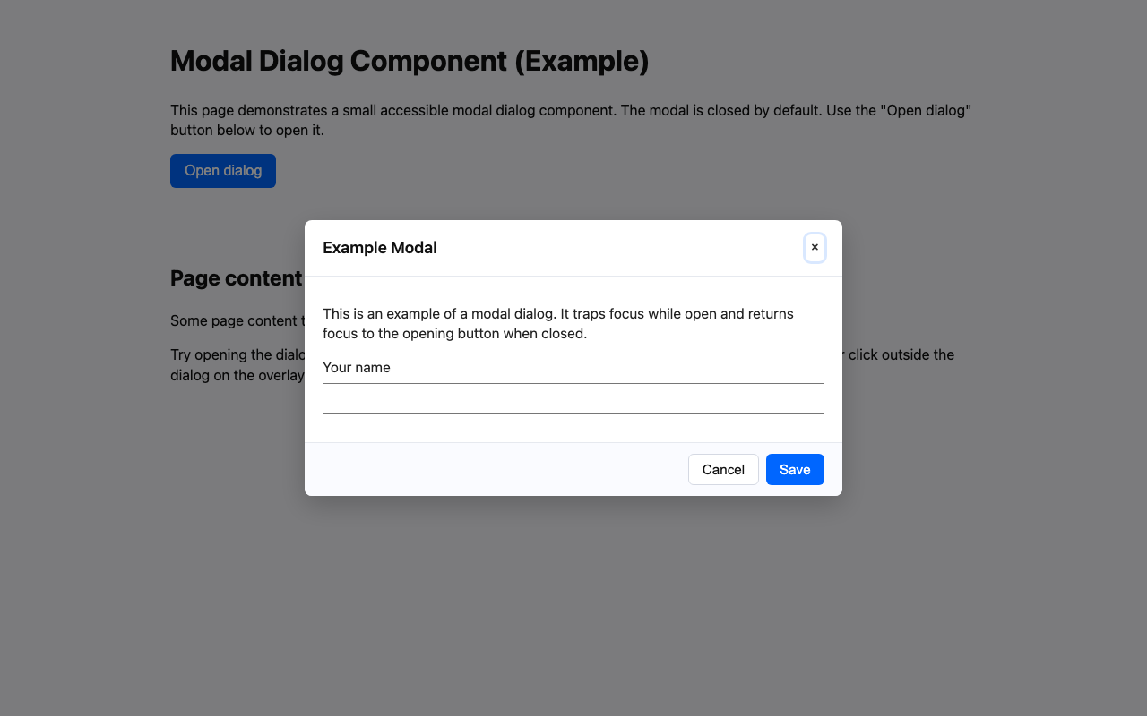 Screenshot sample 22 for modal-dialog / GPT-5 Mini