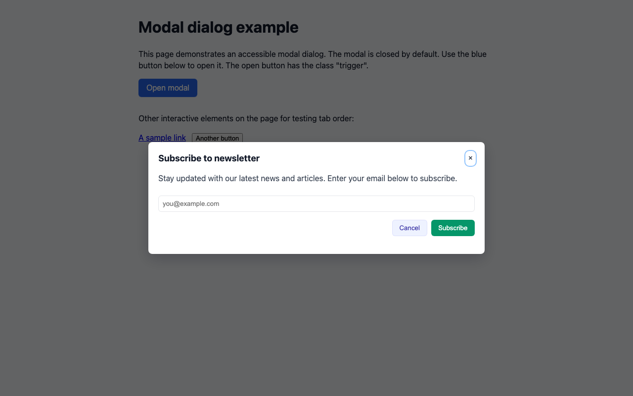 Screenshot sample 29 for modal-dialog / GPT-5 Mini