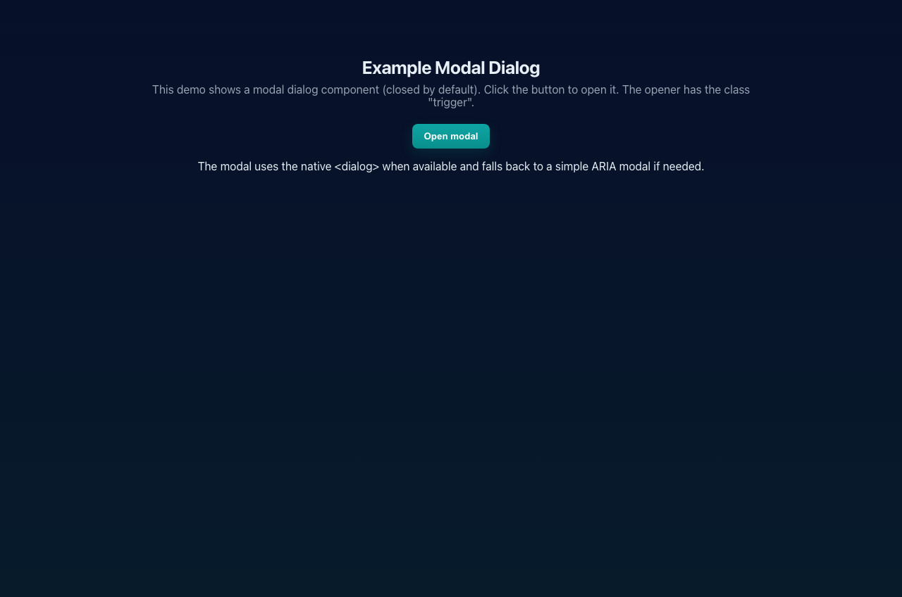 Screenshot sample 58 for modal-dialog / GPT-5 Mini