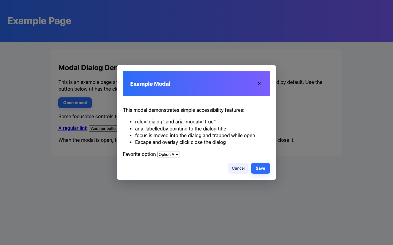 Screenshot sample 64 for modal-dialog / GPT-5 Mini