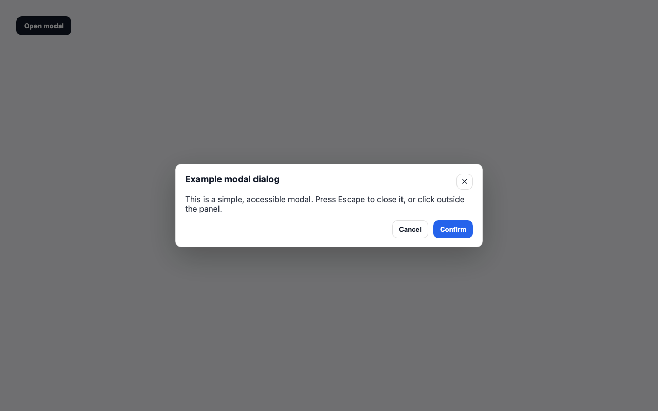 Screenshot sample 22 for modal-dialog / GPT-5.2