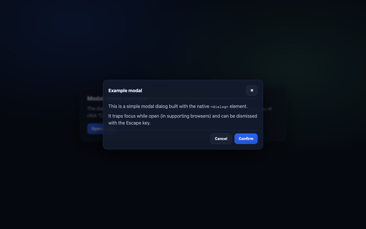 Screenshot sample 23 for modal-dialog / GPT-5.2
