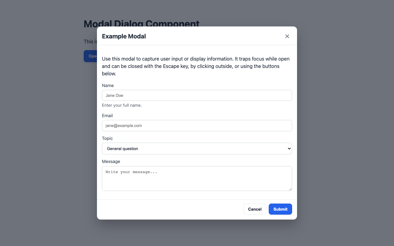 Screenshot sample 69 for modal-dialog / GPT-5