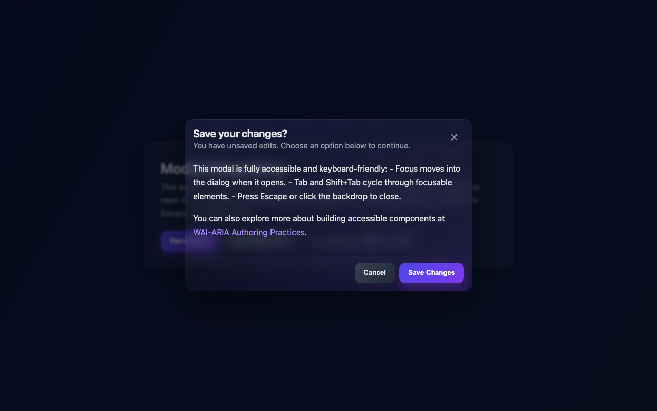 Screenshot sample 83 for modal-dialog / GPT-5