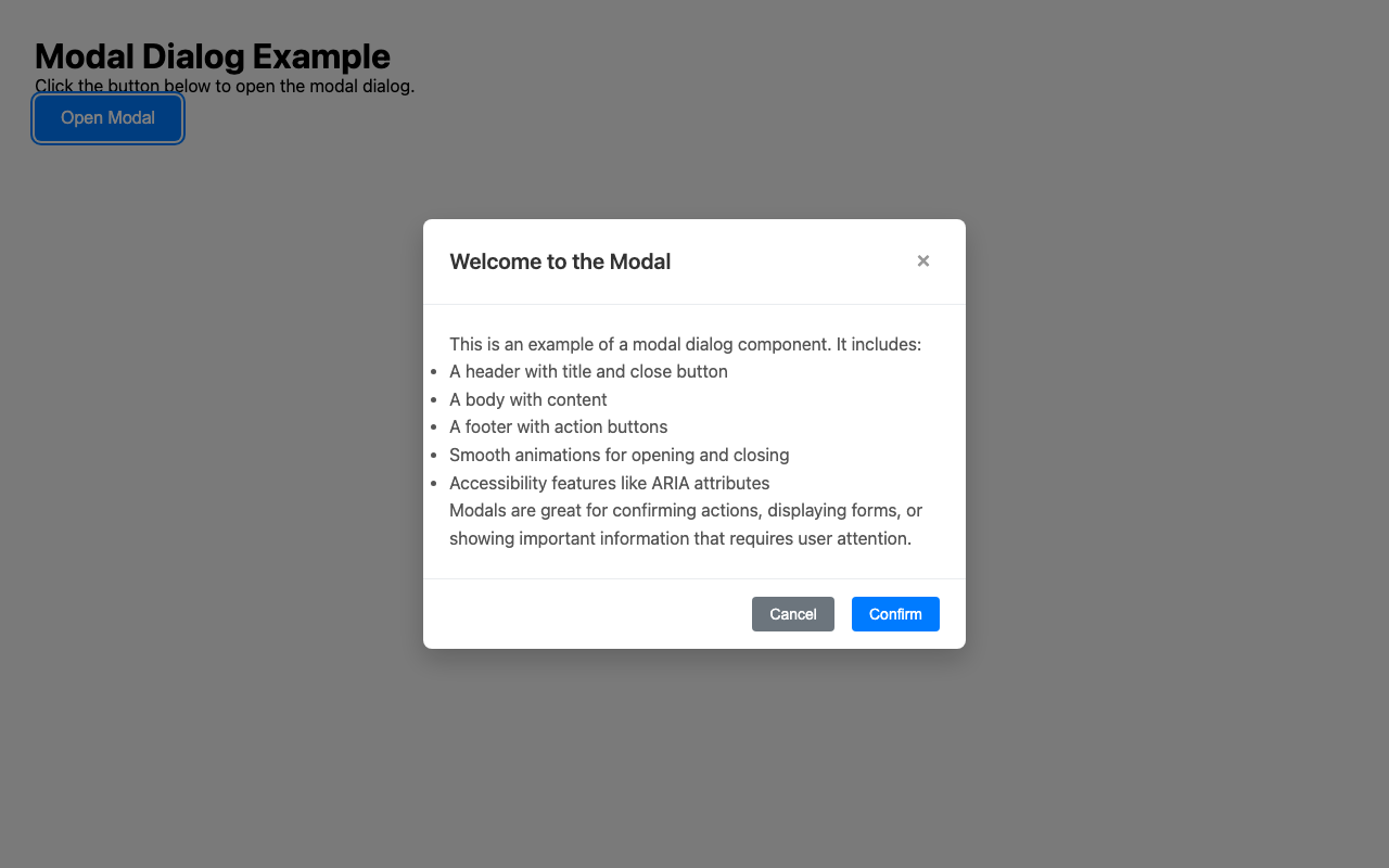 Screenshot sample 13 for modal-dialog / Grok 4 Fast Non-Reasoning